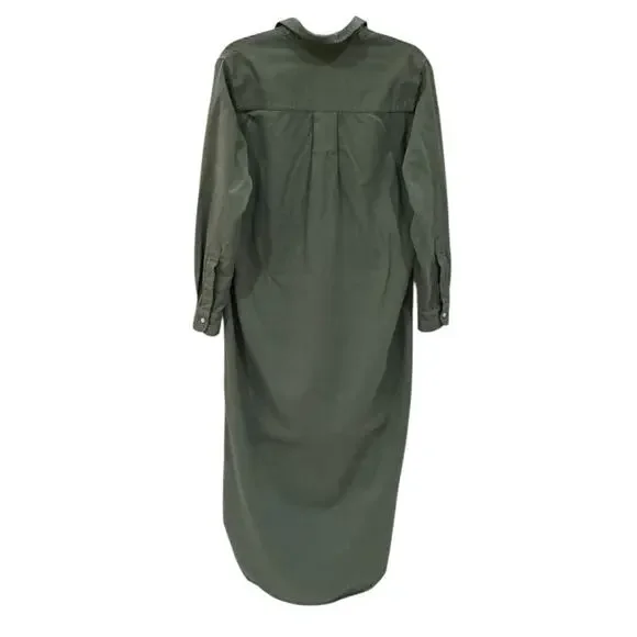 Frank & Eileen Famous Denim Rory Dress Maxi Shirtdress In Thyme Green Size XS - Picture 11 of 14